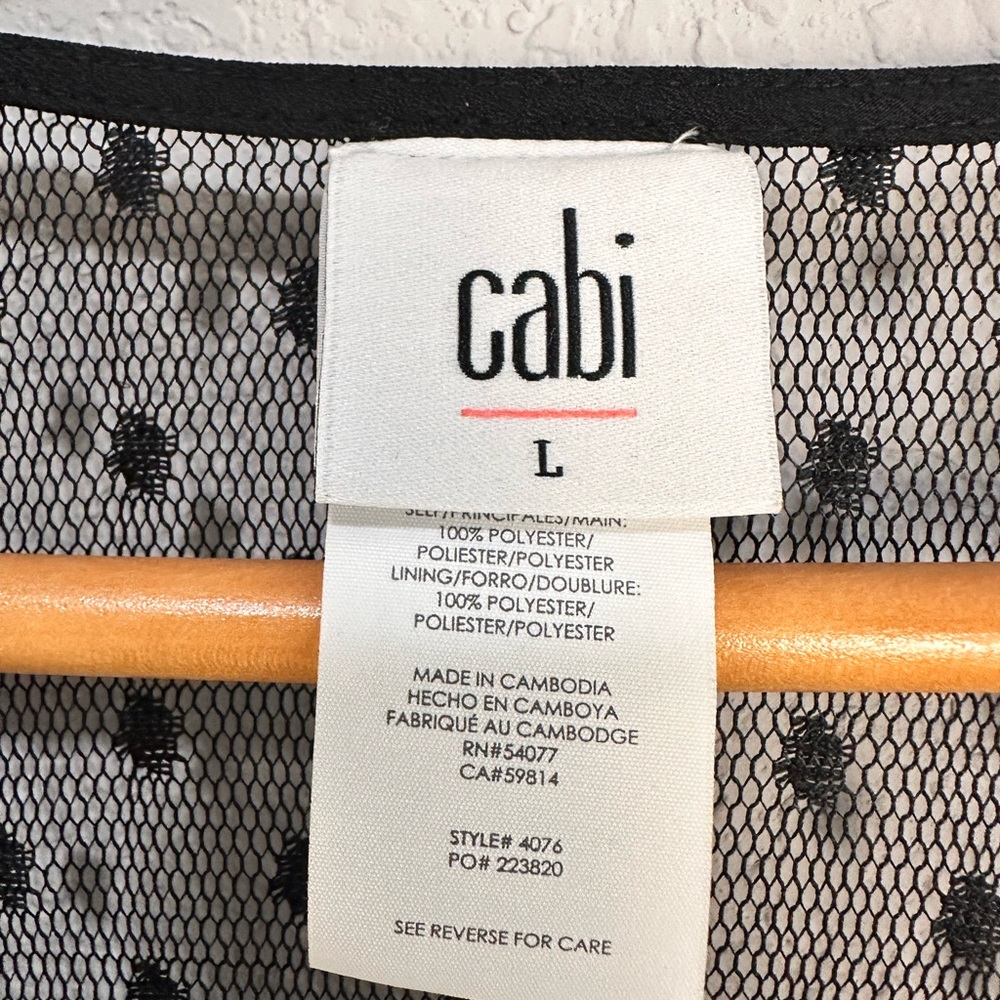 CAbi Black Sheer Theatre Dress - Picture 3 of 6